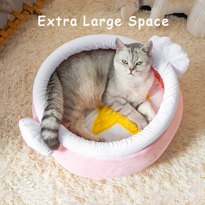 Bee Jar Pet Bed for Cats & Small Dogs | Cozy Plush Pet Bedding