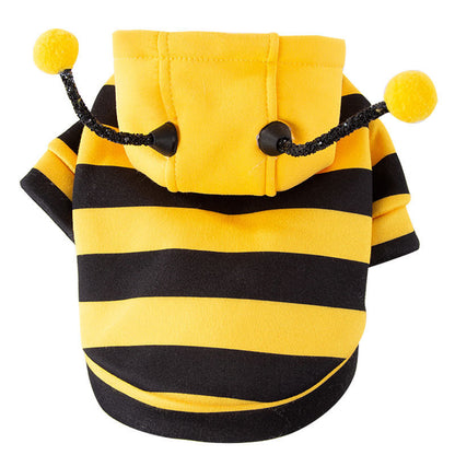 Cat Bee Antennae Costume Hoodie for Small Pets