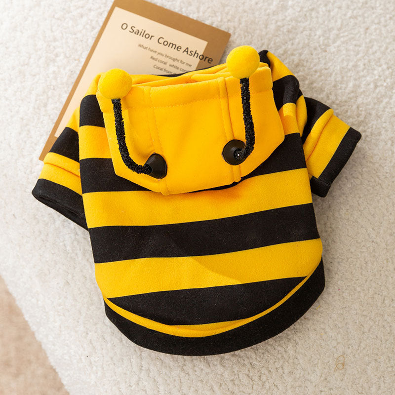 Cat Bee Antennae Costume Hoodie for Small Pets