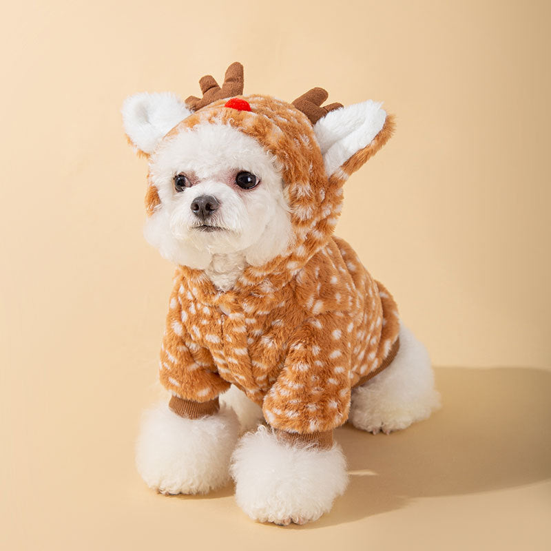 Christmas Elk Puppy Clothes for Small Dogs