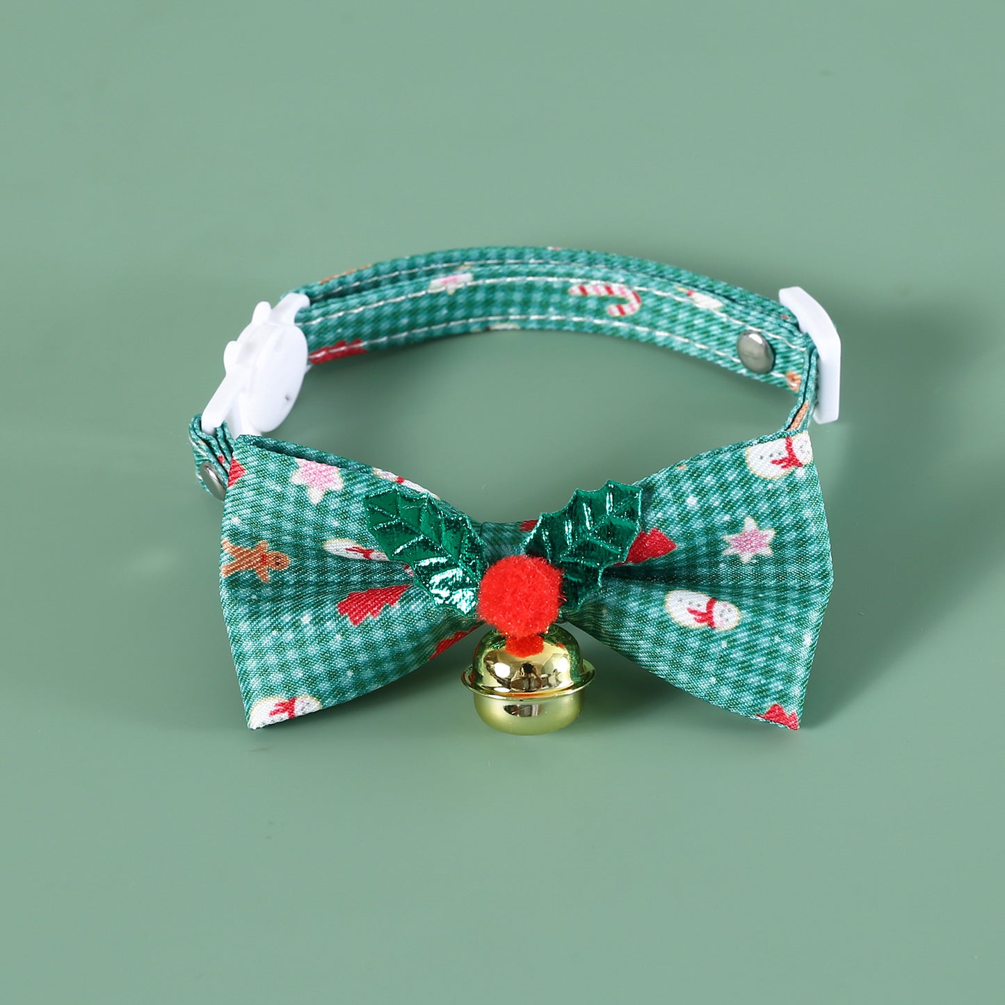 Christmas Plaid Bow Tie Pet Collar for Dogs and Cats