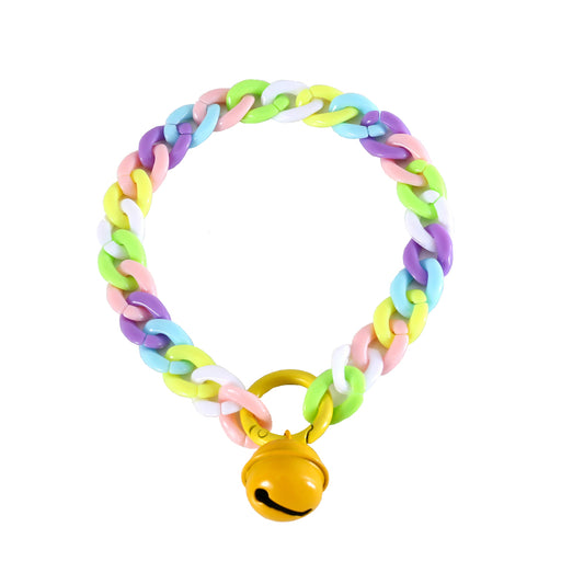 Vibrant Pet Necklace with Candy Chain Design