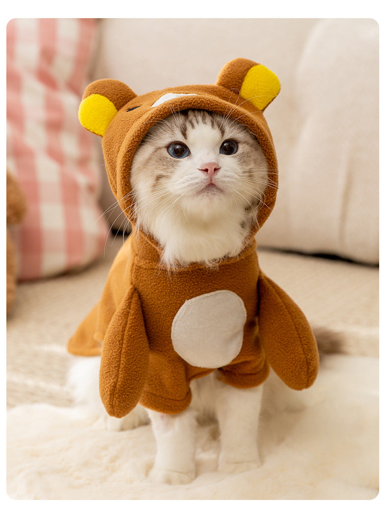 Cute Bear Pet Hoody for Dogs and Cats