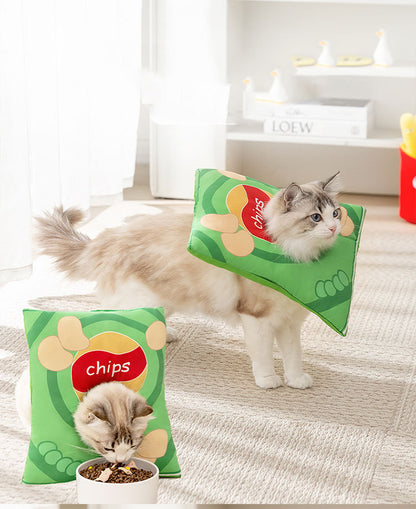 Cute Cartoon Potato Chips Elizabethan Circle for Dogs and Cats