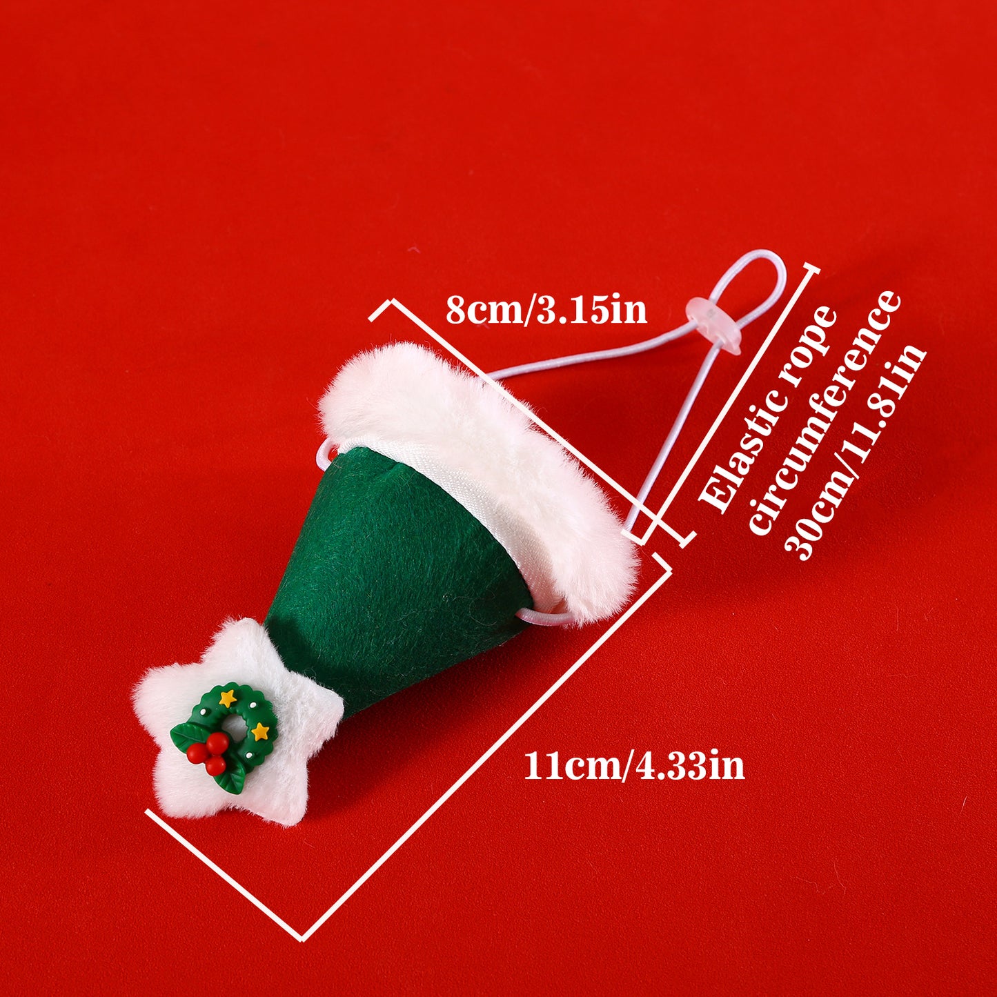 Plush Hat Set for Cats and Dogs - Holiday Pet Clothing