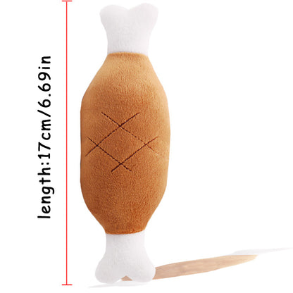 Durable cute radish puppy toy that resists biting and makes a sound for interactive play.