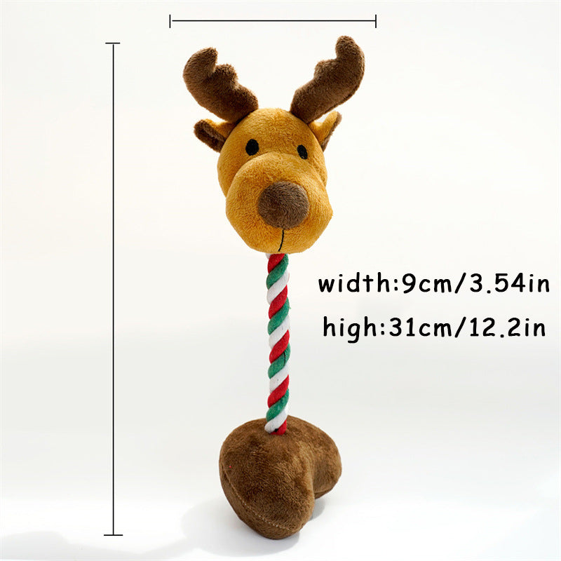 Interactive sounding plush dog toy for fun playtime.