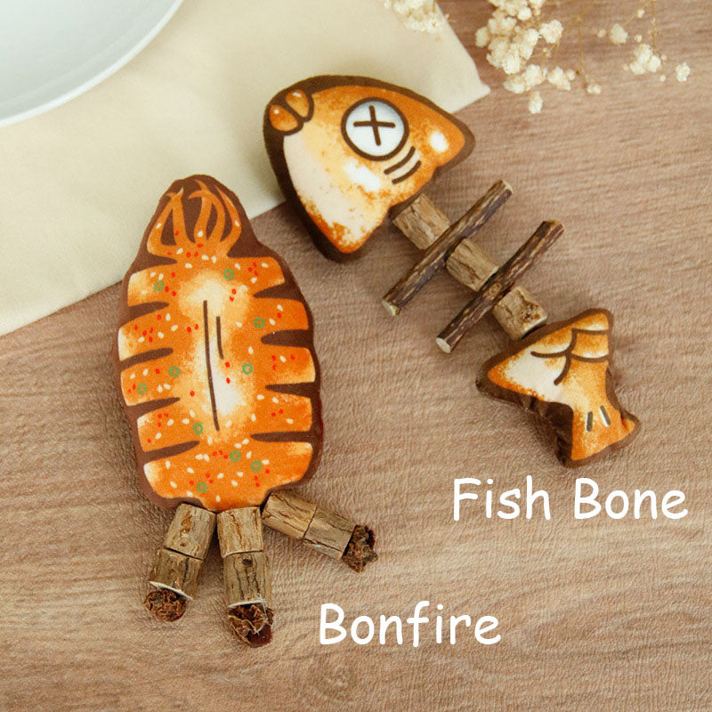 Natural Matatabi Fishbone Cat Toy for Cats