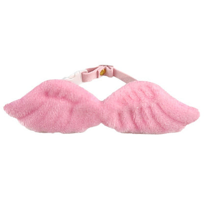 Plush angel wings pet collar for cats at Jerry & Simba Pet Shop.