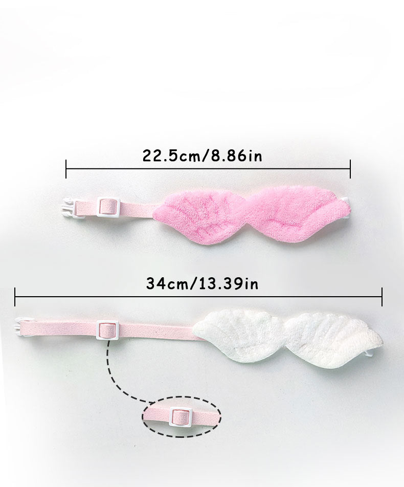 Plush angel wings pet collar for cats at Jerry & Simba Pet Shop.