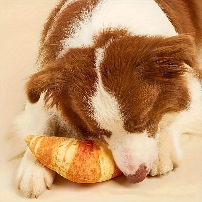 Realistic Croissant Dog Toy safe and durable pet toys