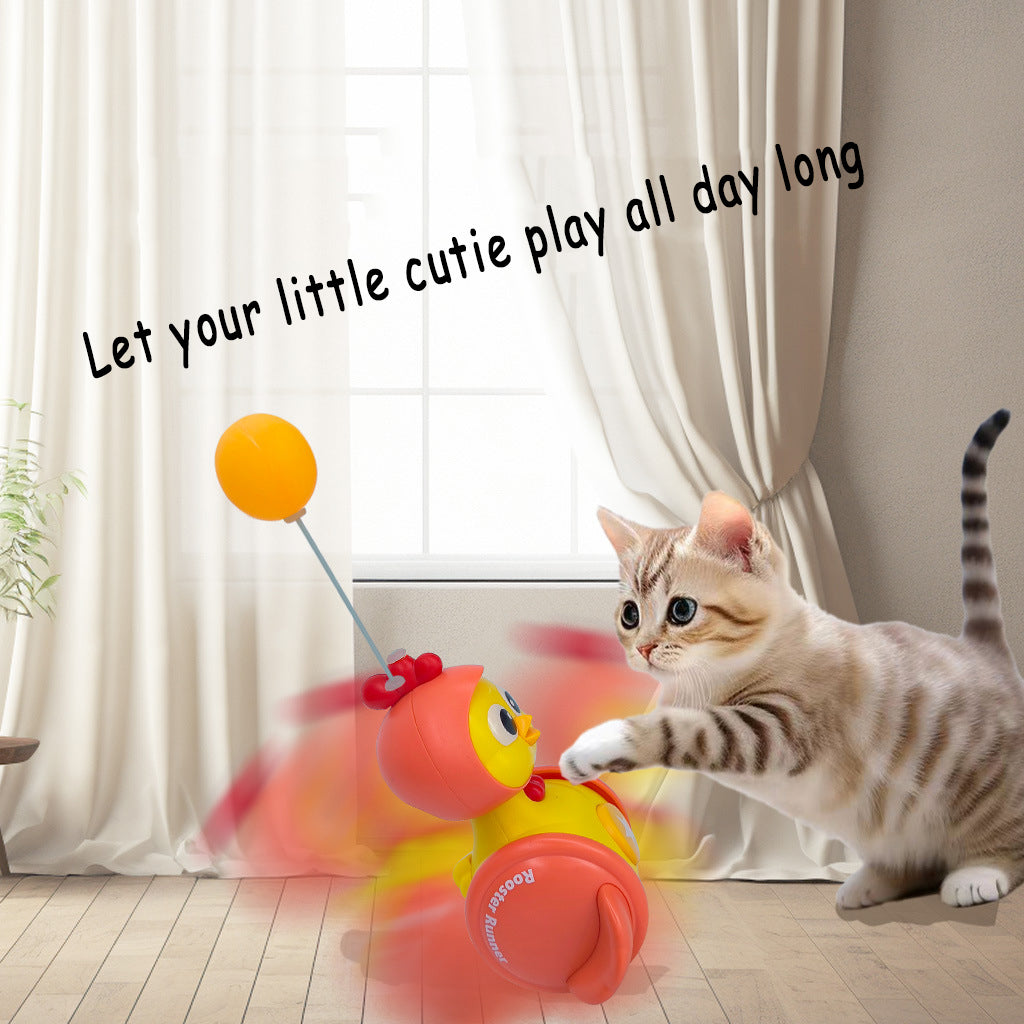 Running chick interactive cat toy for chasing and play