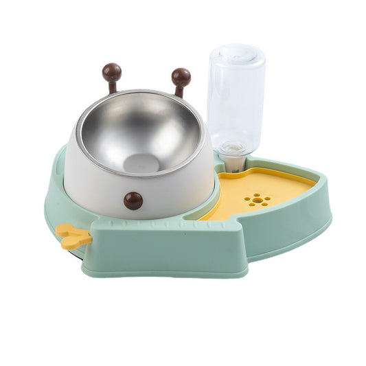 Small Pet Bowl & Automatic Water Dispenser 2-in-1 Set for Pet Feeding