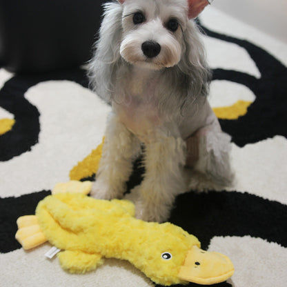 Sound-producing plush duck toy for dogs and cats